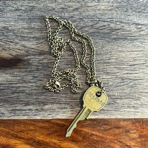 Restore Antique Brass Key Necklace